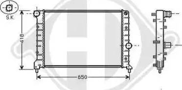 Diederichs 8504104 - Radiator, engine cooling autospares.lv