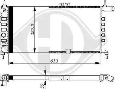 Diederichs 8500947 - Radiator, engine cooling autospares.lv