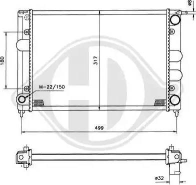 Diederichs 8500640 - Radiator, engine cooling autospares.lv