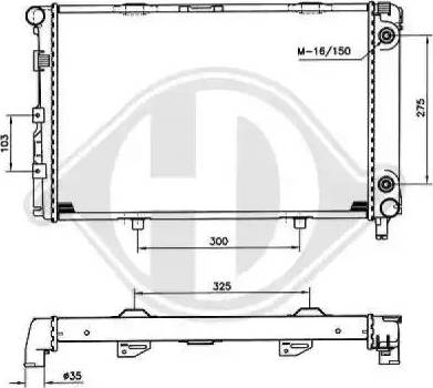 Diederichs 8500350 - Radiator, engine cooling autospares.lv