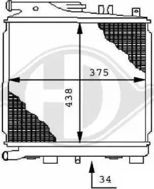 Diederichs 8500301 - Radiator, engine cooling autospares.lv