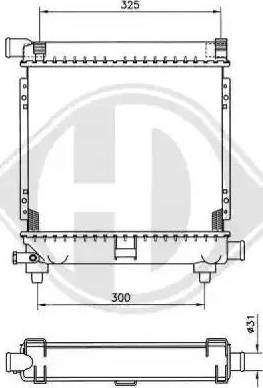 Diederichs 8500335 - Radiator, engine cooling autospares.lv