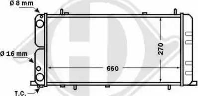 Diederichs 8501465 - Radiator, engine cooling autospares.lv