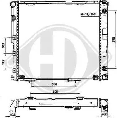 Diederichs 8501200 - Radiator, engine cooling autospares.lv