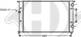 Diederichs 8501754 - Radiator, engine cooling autospares.lv