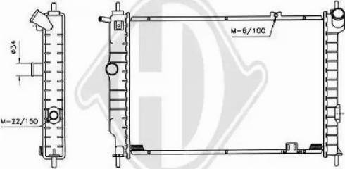 Diederichs 8503172 - Radiator, engine cooling autospares.lv