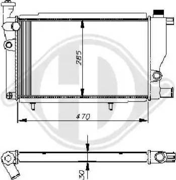 Diederichs 8503222 - Radiator, engine cooling autospares.lv