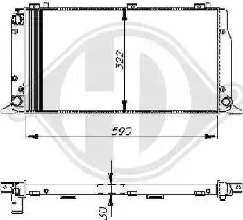 Diederichs 8502562 - Radiator, engine cooling autospares.lv