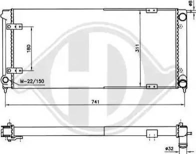 Diederichs 8502638 - Radiator, engine cooling autospares.lv