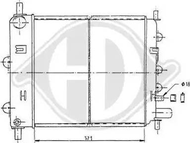 Diederichs 8502331 - Radiator, engine cooling autospares.lv