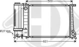 Diederichs 8502752 - Radiator, engine cooling autospares.lv