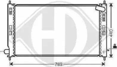 Diederichs 8580805 - Radiator, engine cooling autospares.lv