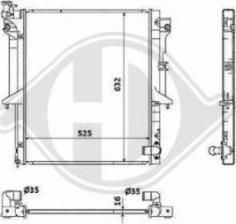 Diederichs 8588105 - Radiator, engine cooling autospares.lv