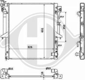 Diederichs 8588107 - Radiator, engine cooling autospares.lv