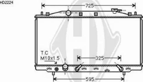 Diederichs 8521915 - Radiator, engine cooling autospares.lv