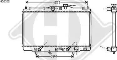 Diederichs 8521704 - Radiator, engine cooling autospares.lv