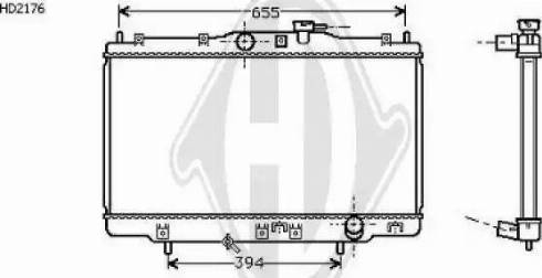 Diederichs 8521703 - Radiator, engine cooling autospares.lv