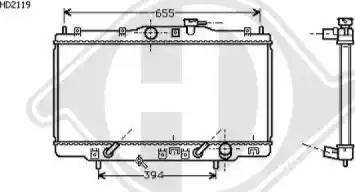 Diederichs 8521702 - Radiator, engine cooling autospares.lv