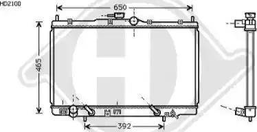 Diederichs 8521715 - Radiator, engine cooling autospares.lv