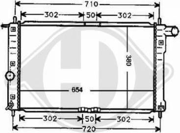 Diederichs 8691101 - Radiator, engine cooling autospares.lv