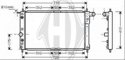 Diederichs 8691102 - Radiator, engine cooling autospares.lv