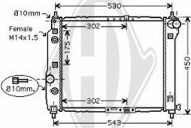 Diederichs 8692504 - Radiator, engine cooling autospares.lv