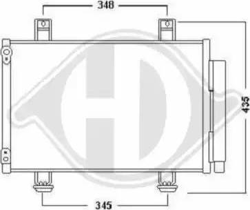 Diederichs 8641400 - Condenser, air conditioning autospares.lv