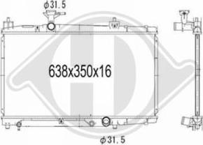 Diederichs 8660554 - Radiator, engine cooling autospares.lv