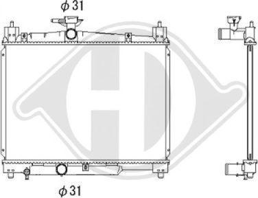 Diederichs 8660550 - Radiator, engine cooling autospares.lv