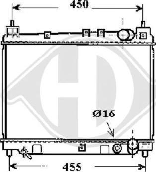 Diederichs 8660551 - Radiator, engine cooling autospares.lv