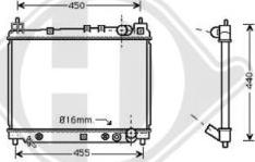 Diederichs 8660553 - Radiator, engine cooling autospares.lv