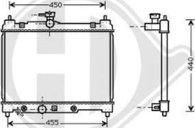 Diederichs 8660552 - Radiator, engine cooling autospares.lv