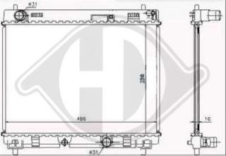 Diederichs 8660606 - Radiator, engine cooling autospares.lv