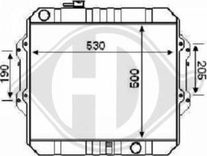 Diederichs 8668286 - Radiator, engine cooling autospares.lv