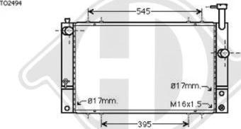 Diederichs 8663502 - Radiator, engine cooling autospares.lv