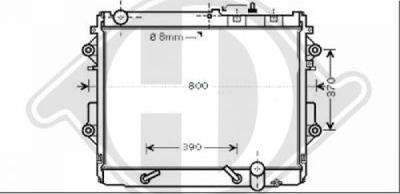 Diederichs 8667485 - Radiator, engine cooling autospares.lv