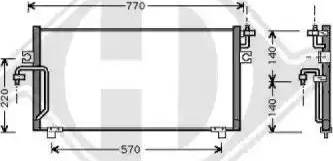 Diederichs 8605200 - Condenser, air conditioning autospares.lv