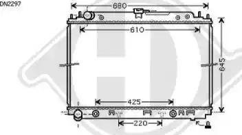 Diederichs 8608302 - Radiator, engine cooling autospares.lv