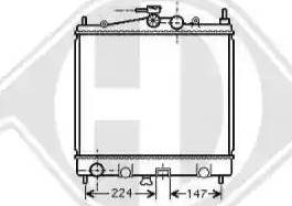 Diederichs 8602405 - Radiator, engine cooling autospares.lv