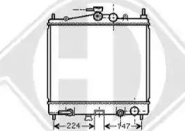 Diederichs 8602406 - Radiator, engine cooling autospares.lv