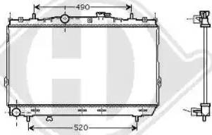 Diederichs 8684605 - Radiator, engine cooling autospares.lv