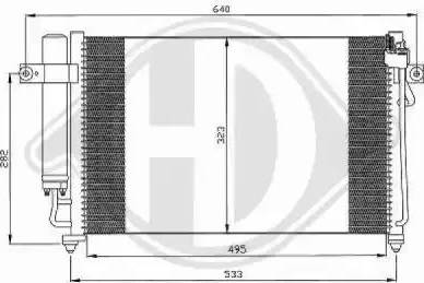 Diederichs 8680500 - Condenser, air conditioning autospares.lv