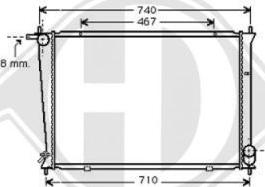 Diederichs 8688205 - Radiator, engine cooling autospares.lv