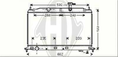 Diederichs 8683305 - Radiator, engine cooling autospares.lv