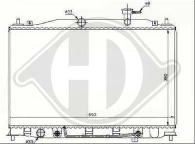 Diederichs 8683306 - Radiator, engine cooling autospares.lv