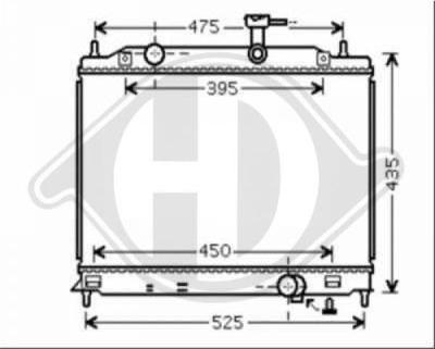 Diederichs 8683307 - Radiator, engine cooling autospares.lv