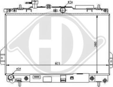 Diederichs 8682584 - Radiator, engine cooling autospares.lv