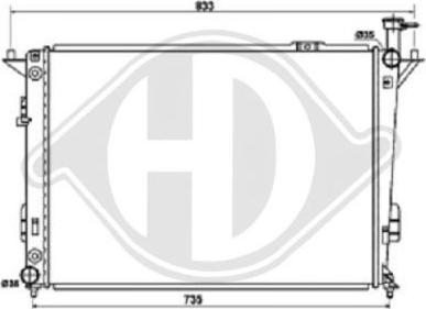 Diederichs 8687208 - Radiator, engine cooling autospares.lv