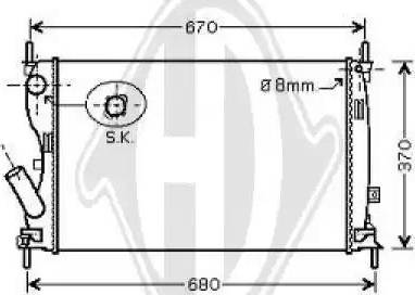 Diederichs 8140409 - Radiator, engine cooling autospares.lv