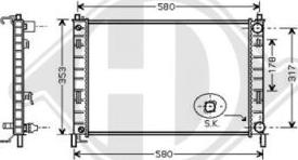 Diederichs 8140406 - Radiator, engine cooling autospares.lv